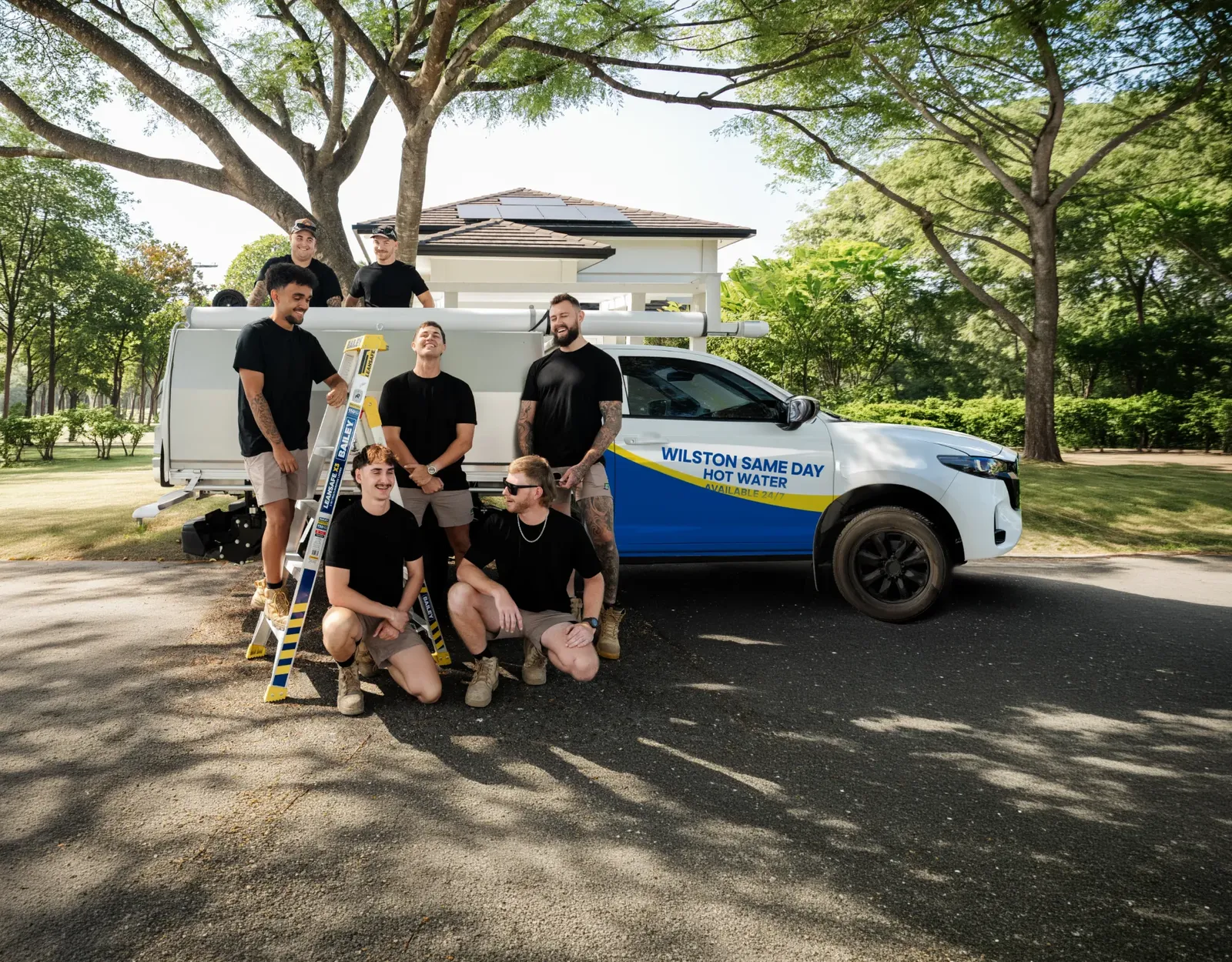 Wilston Same Day Hot Water team and ute